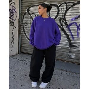 Vintage Fruit of the Loom Sweatshirt Womens XL Purple Casualwear Made in USA 90s
